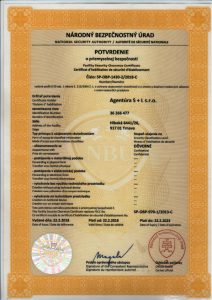 Potvrdenie o priemyselnej bezpečnosti